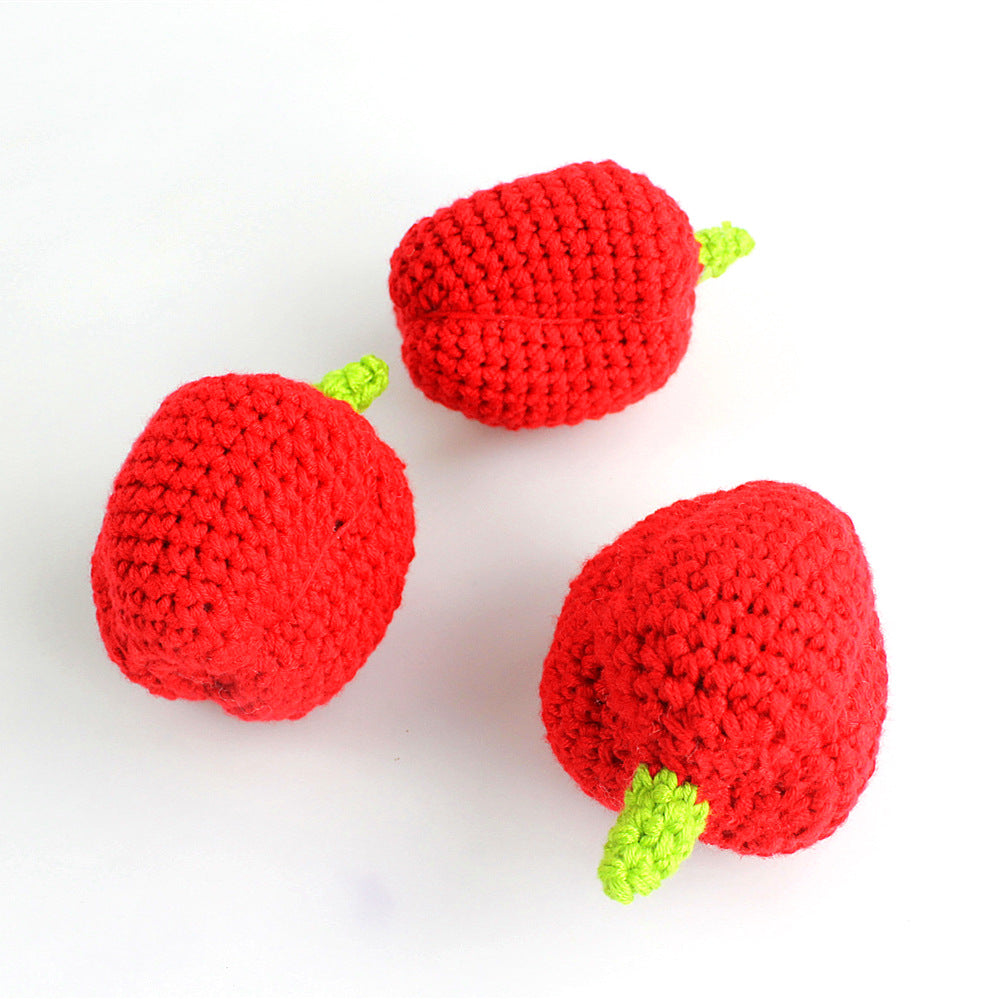 Crochet Fruits and Vegetables Play Food Set Handmade Pretend Food Toys for Kids Baby Shower Gift Christmas Gift