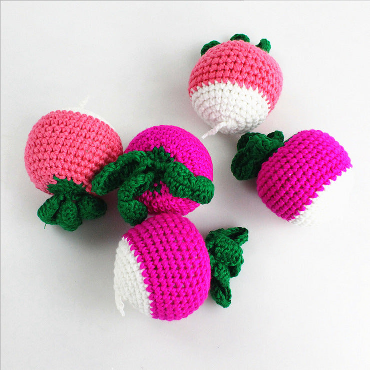 Crochet Fruits and Vegetables Play Food Set Handmade Pretend Food Toys for Kids Baby Shower Gift Christmas Gift