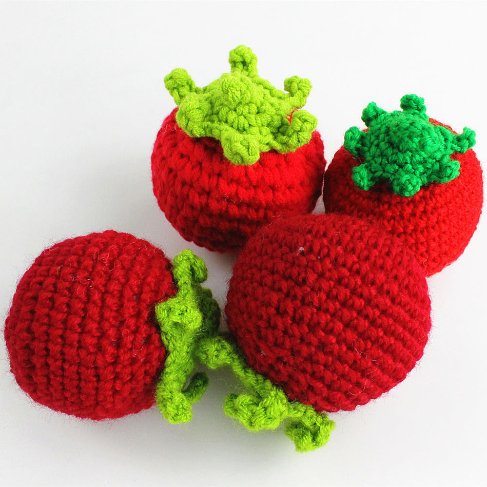 Crochet Fruits and Vegetables Play Food Set Handmade Pretend Food Toys for Kids Baby Shower Gift Christmas Gift